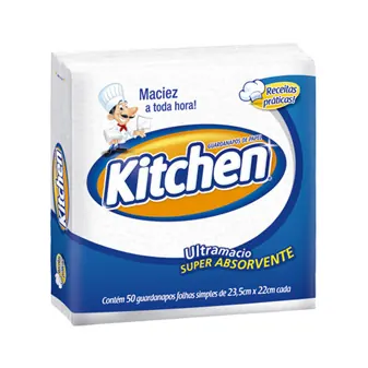 Guardanapo Kitchen 23,5 x 22 cm com 50 folhas simples
