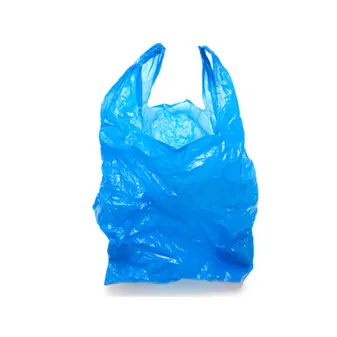 Sacola plástica azul